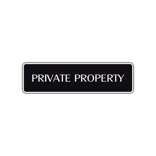 Private Property Road Aluminum Metal Novelty Street Plate Sign Wall Gift Decor