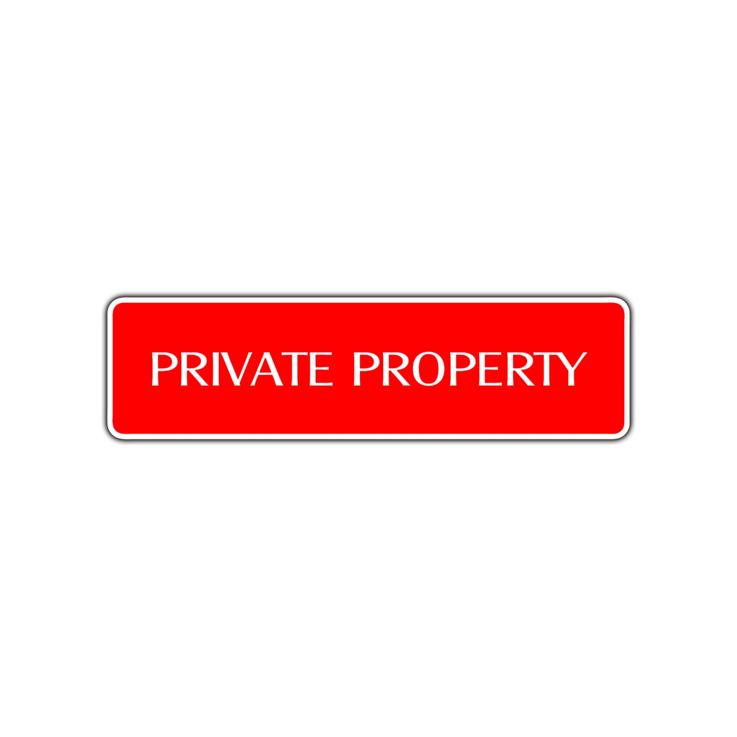 Private Property Road Aluminum Metal Novelty Street Plate Sign Wall Gift Decor