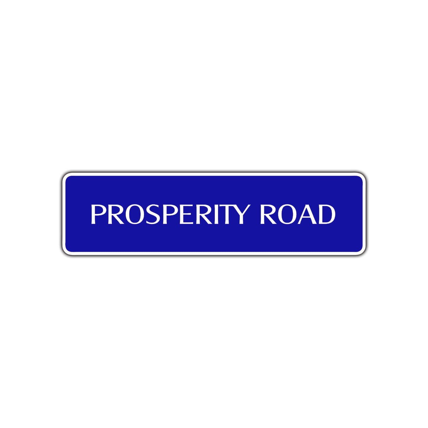Prosperity Road Aluminum Metal Novelty Street Plate Sign Wall Gift Decor