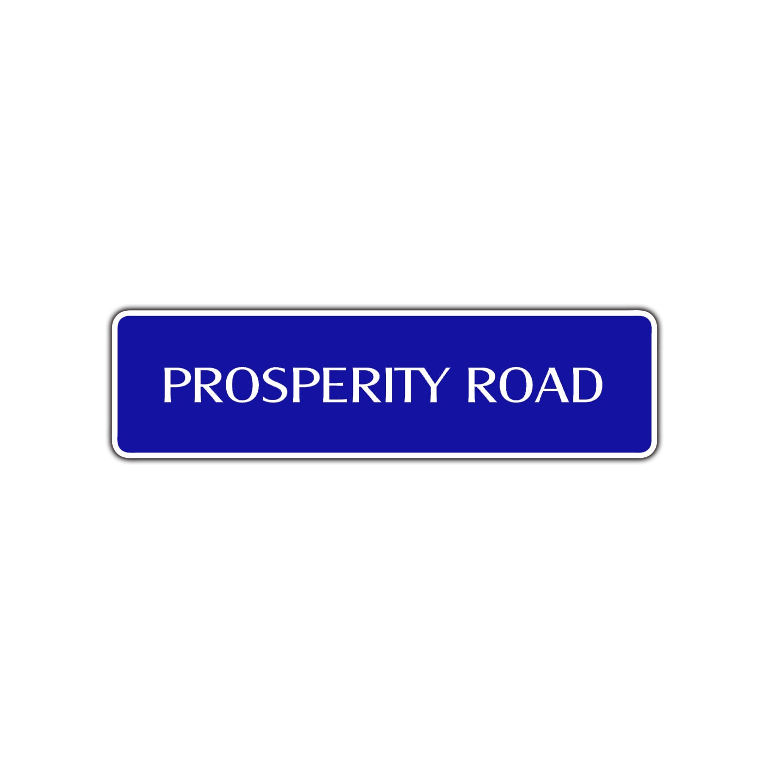 Prosperity Road Aluminum Metal Novelty Street Plate Sign Wall Gift Decor