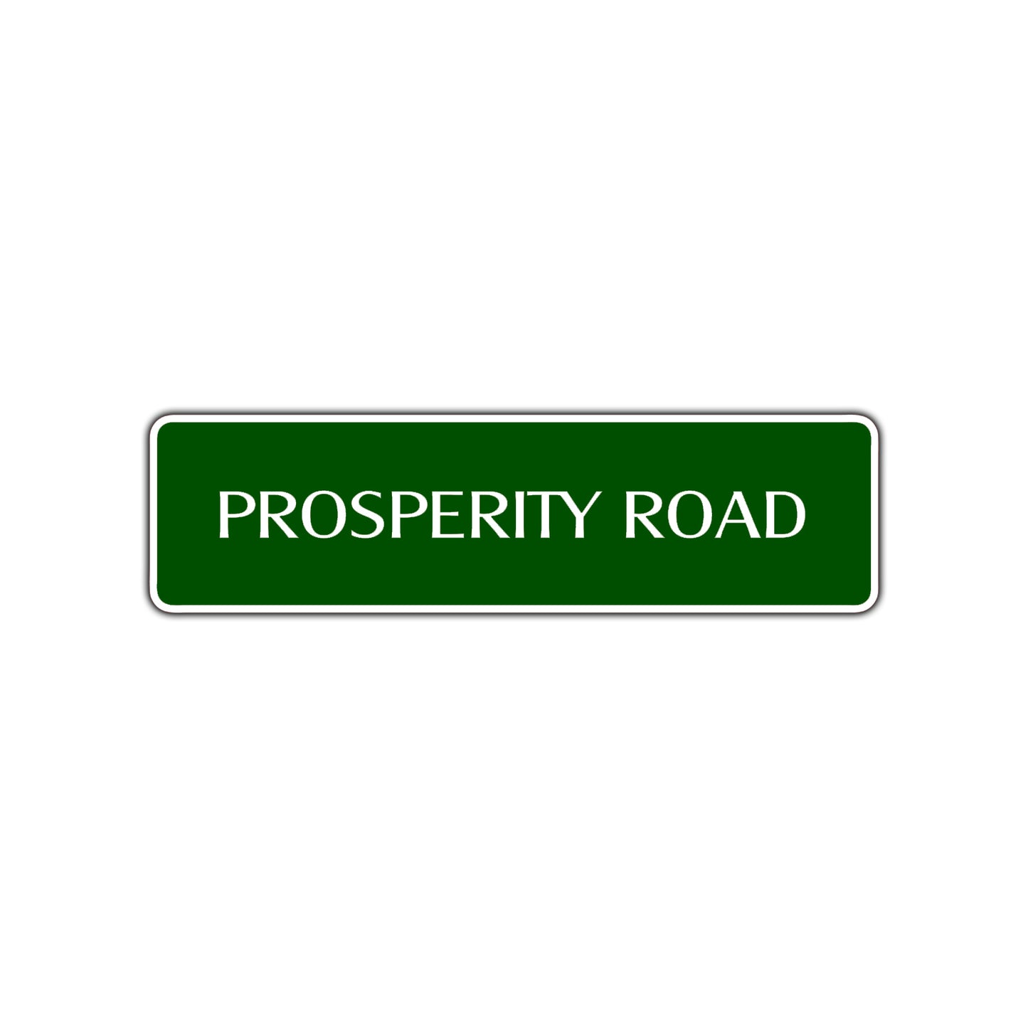 Prosperity Road Aluminum Metal Novelty Street Plate Sign Wall Gift Decor
