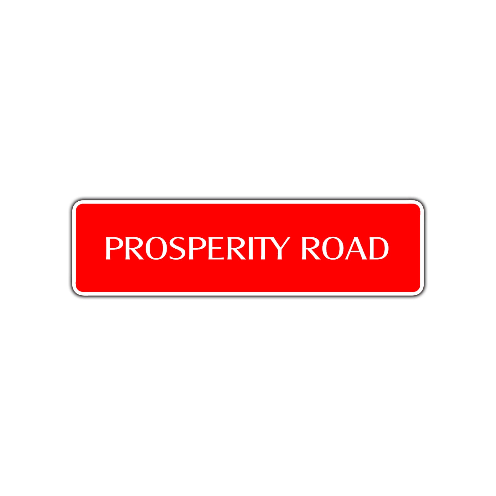 Prosperity Road Aluminum Metal Novelty Street Plate Sign Wall Gift Decor