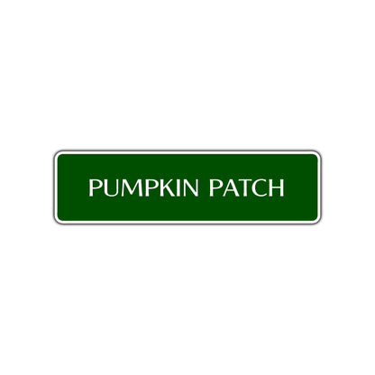 Pumpkin Patch Halloween Road Aluminum Metal Novelty Street Plate Sign Wall Gift Decor