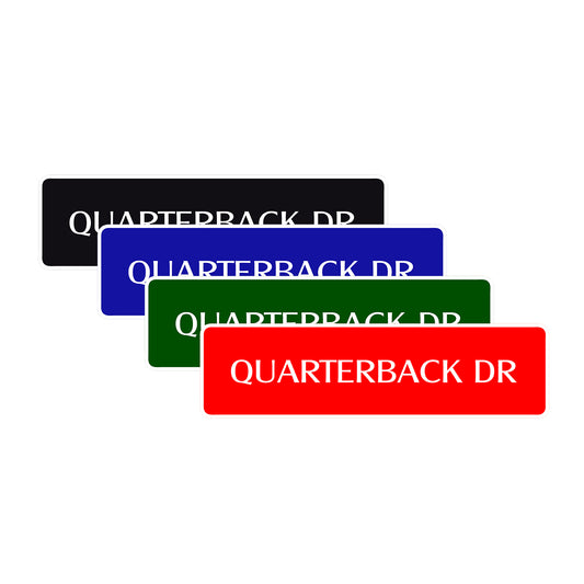 Quarterback Drive Road Aluminum Metal Novelty Street Plate Sign Wall Gift Decor
