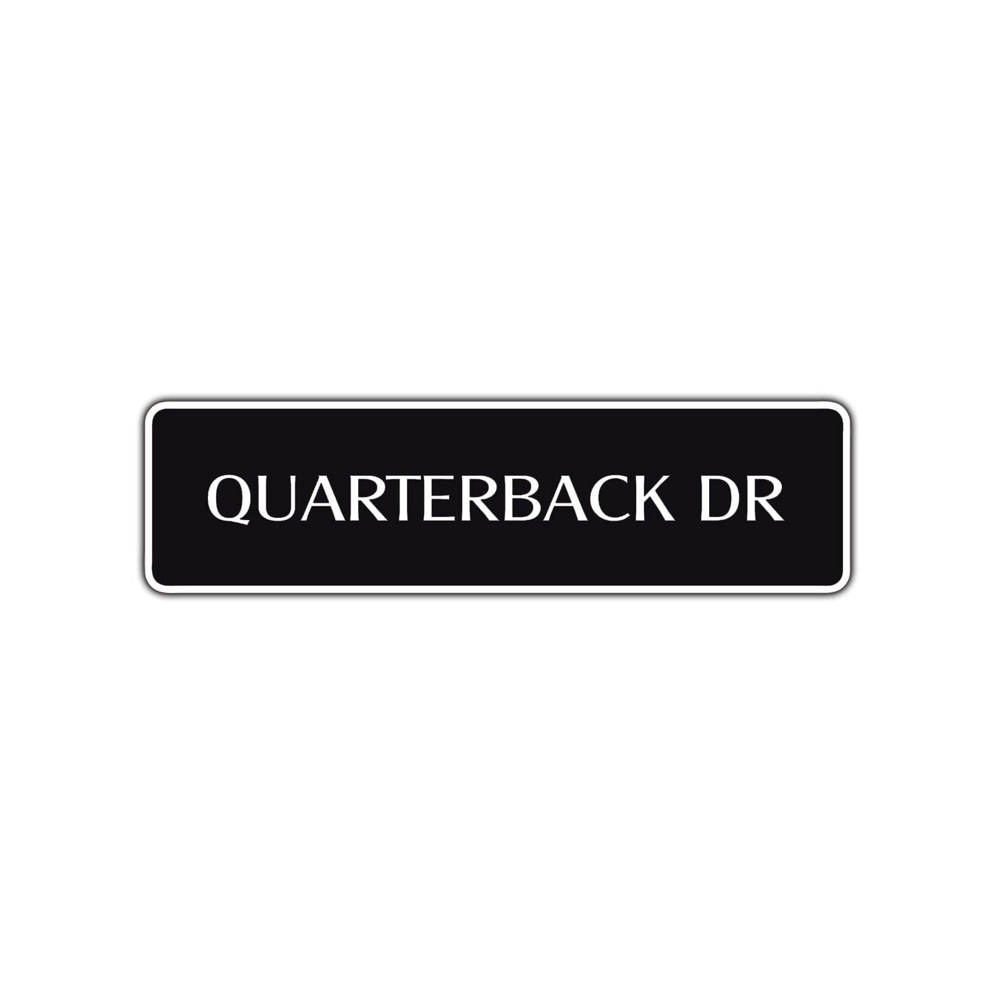 Quarterback Drive Road Aluminum Metal Novelty Street Plate Sign Wall Gift Decor