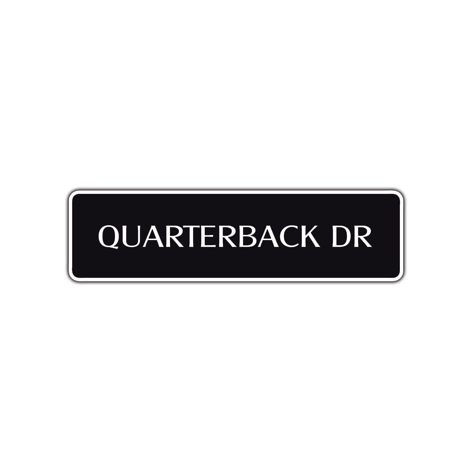 Quarterback Drive Road Aluminum Metal Novelty Street Plate Sign Wall Gift Decor