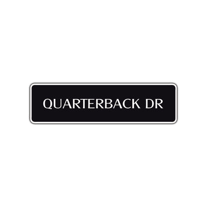 Quarterback Drive Road Aluminum Metal Novelty Street Plate Sign Wall Gift Decor