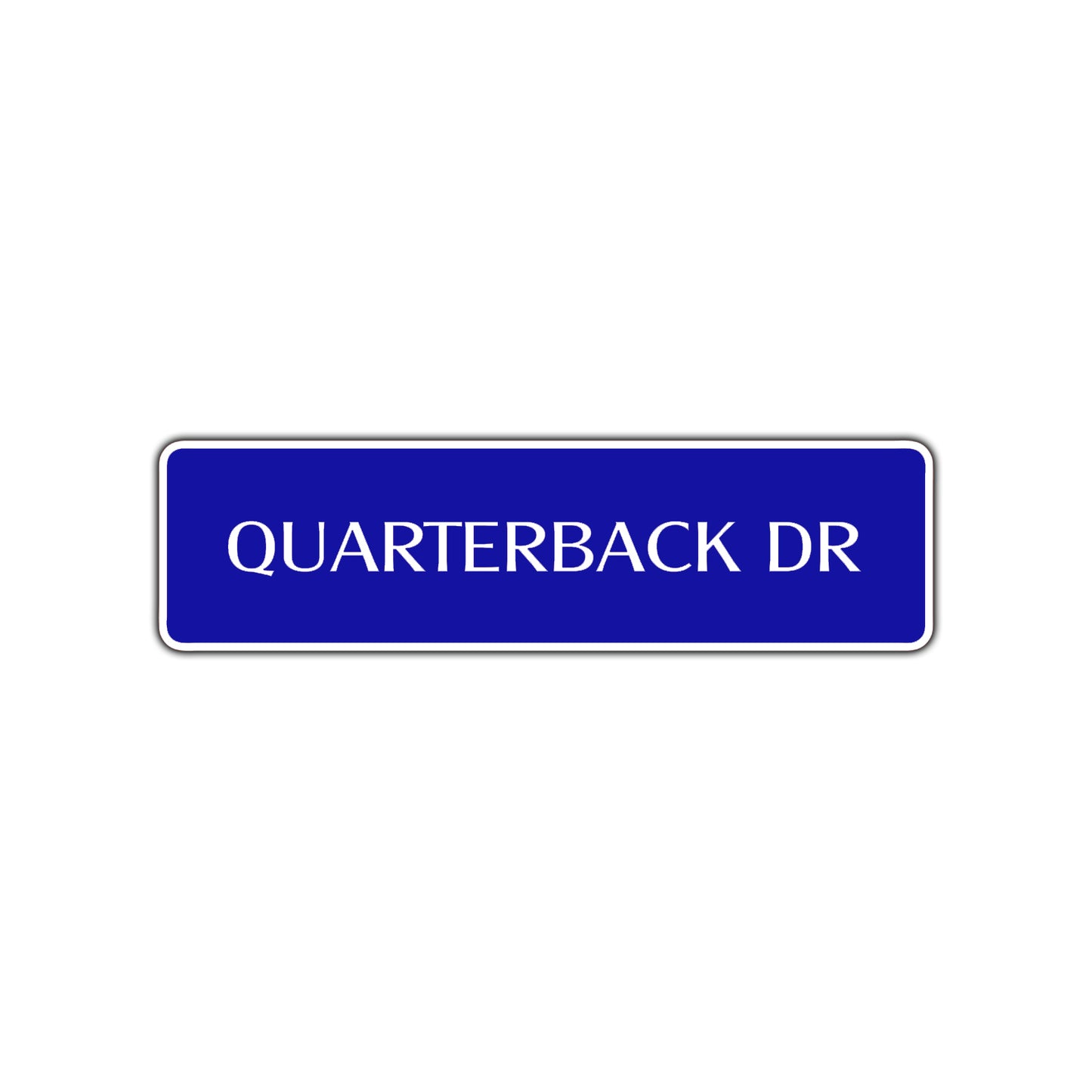 Quarterback Drive Road Aluminum Metal Novelty Street Plate Sign Wall Gift Decor