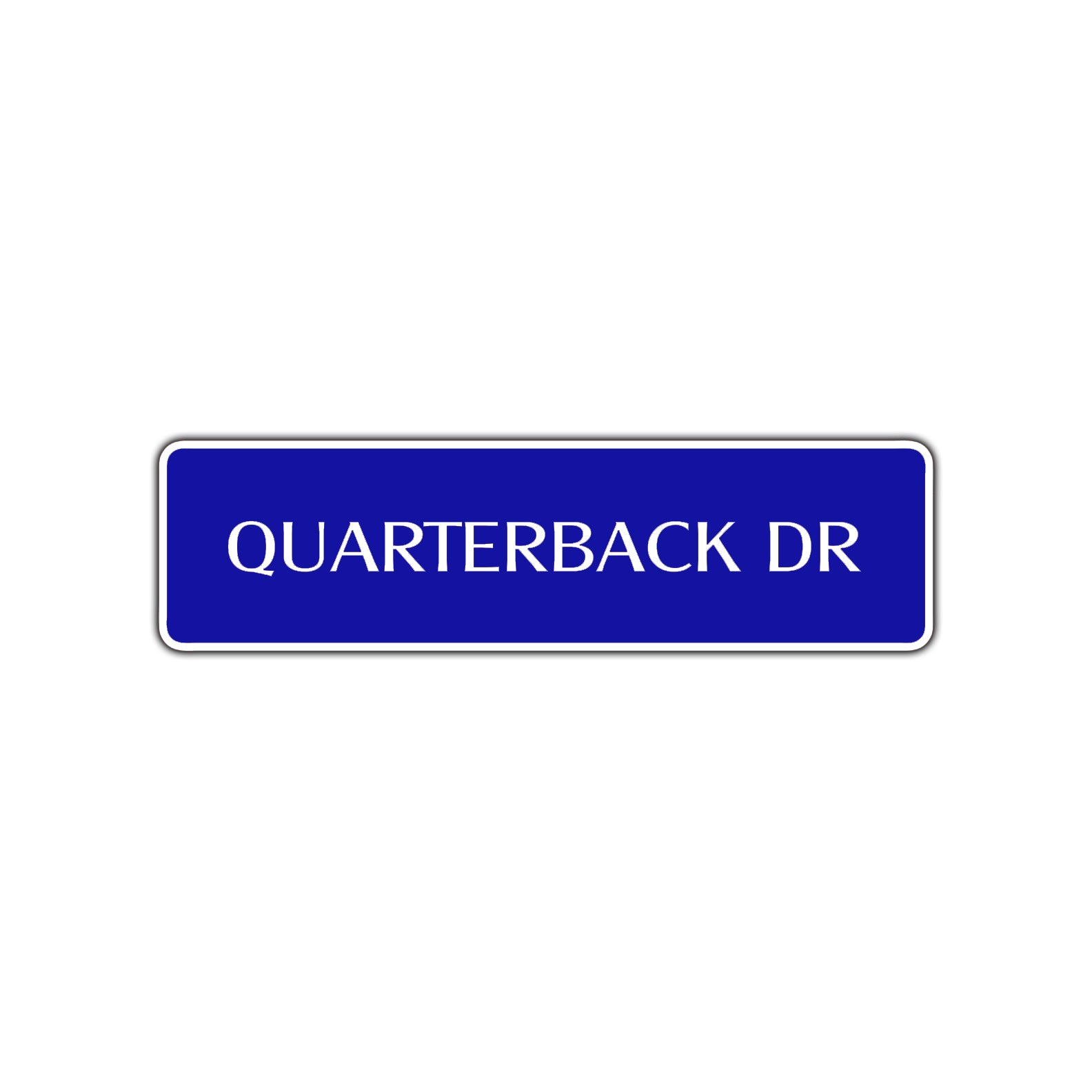 Quarterback Drive Road Aluminum Metal Novelty Street Plate Sign Wall Gift Decor