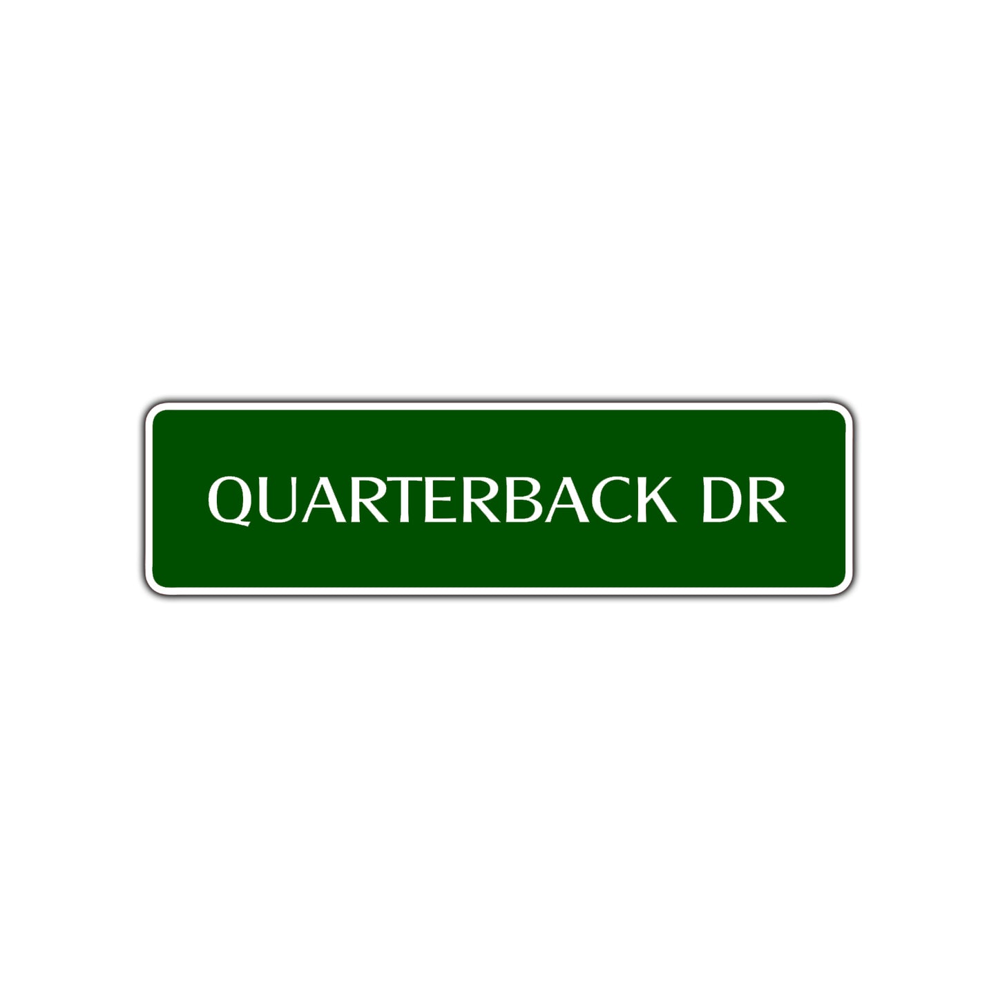 Quarterback Drive Road Aluminum Metal Novelty Street Plate Sign Wall Gift Decor