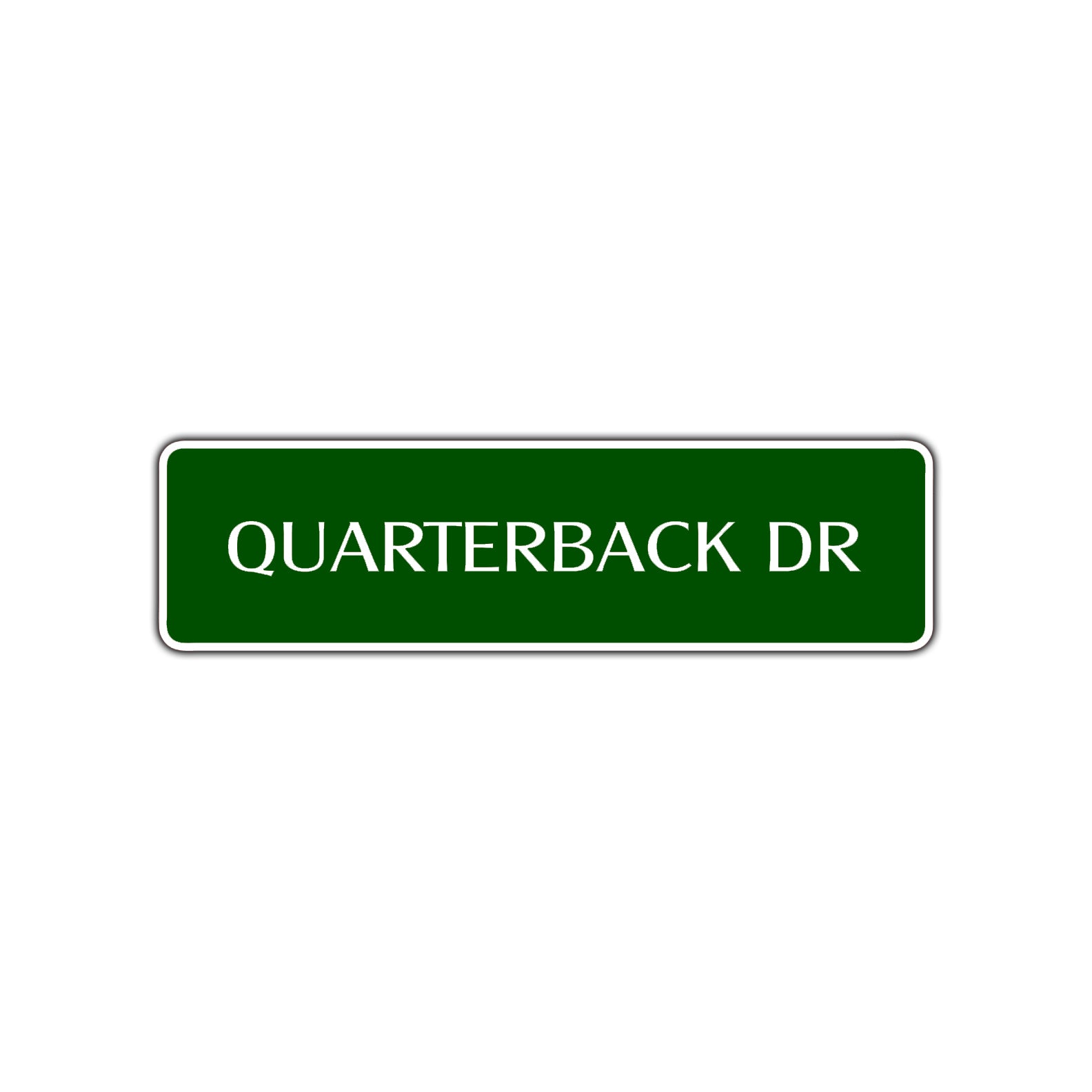 Quarterback Drive Road Aluminum Metal Novelty Street Plate Sign Wall Gift Decor