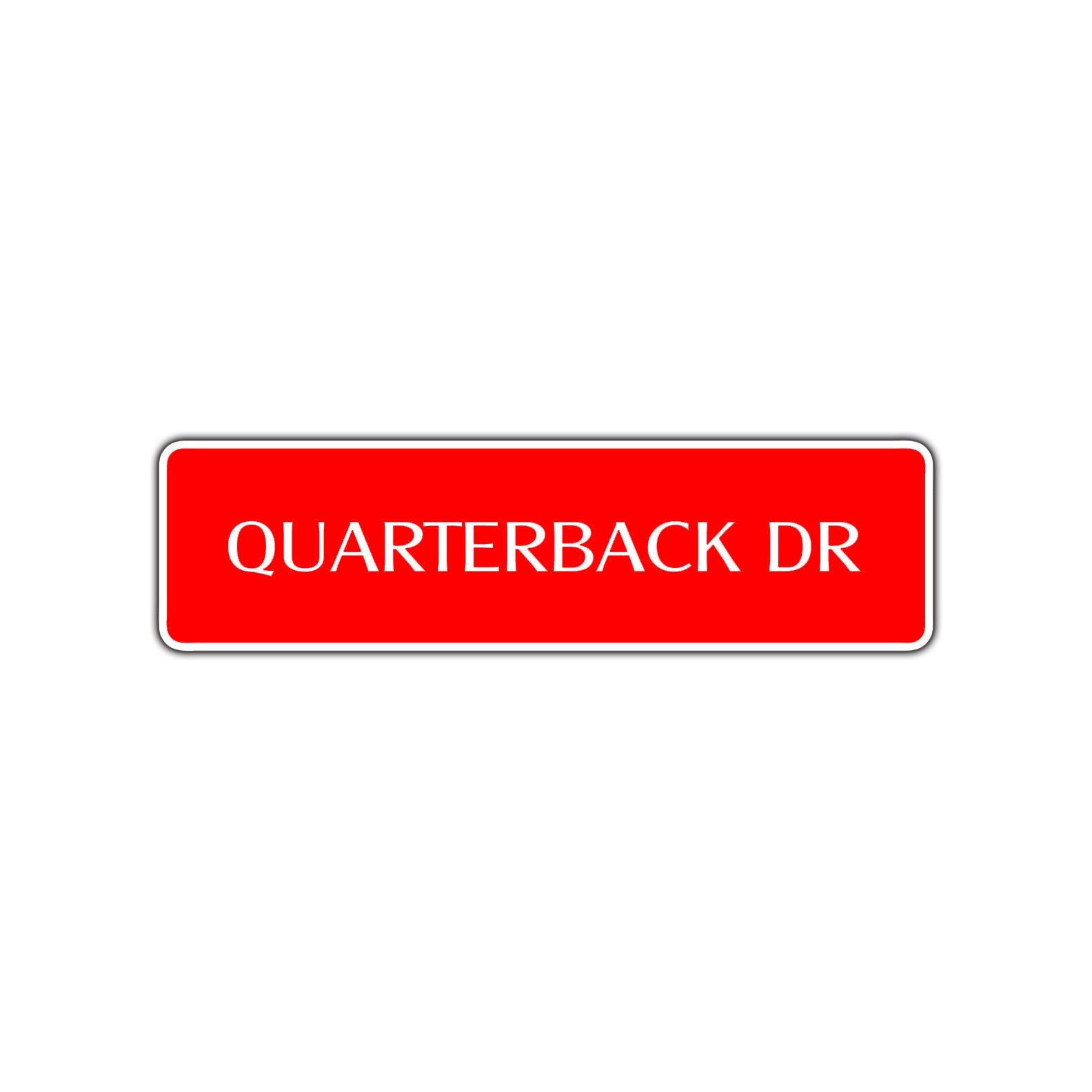 Quarterback Drive Road Aluminum Metal Novelty Street Plate Sign Wall Gift Decor