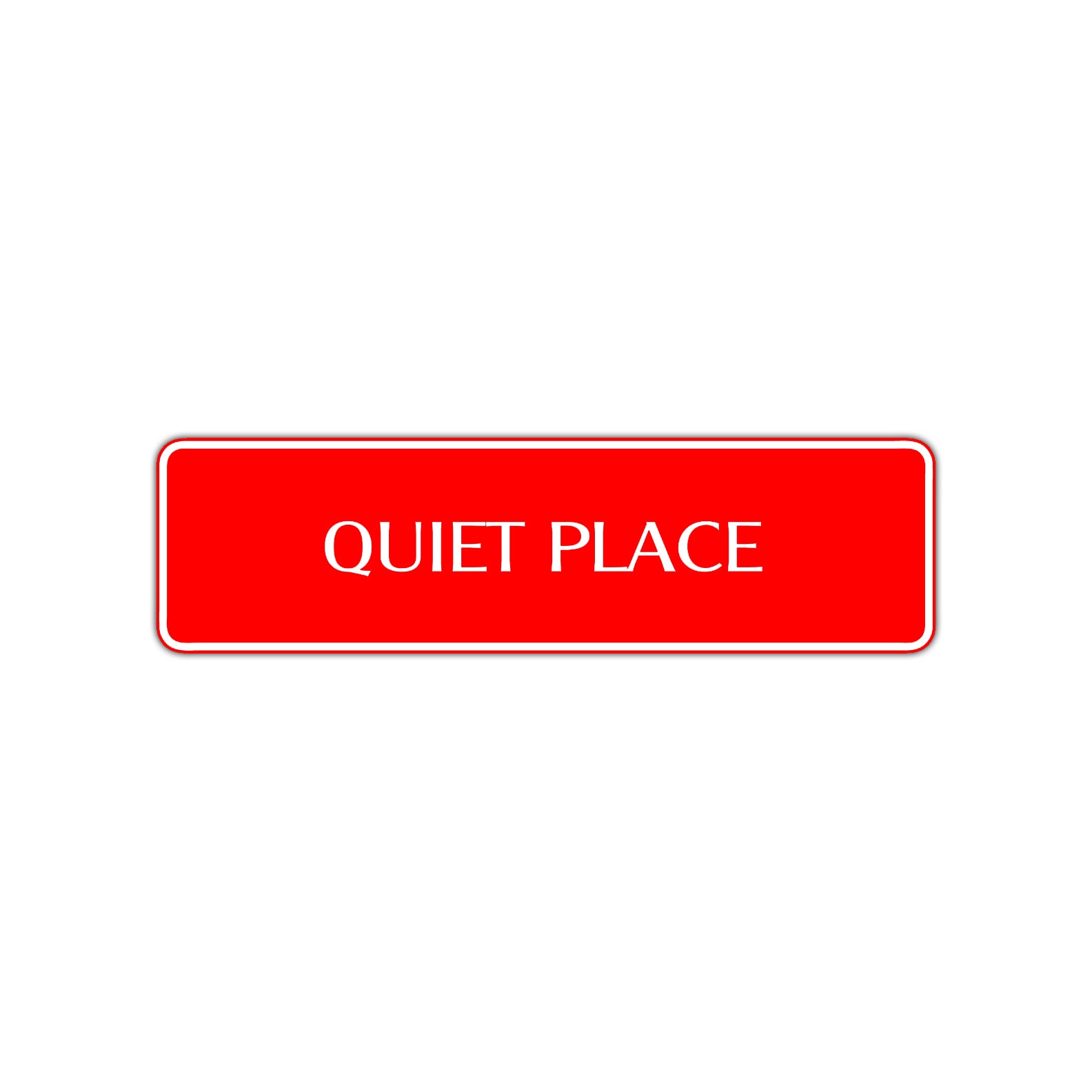 Quiet Place Road Aluminum Metal Novelty Street Plate Sign Wall Gift Decor