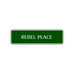 Rebel Place Road Aluminum Metal Novelty Street Plate Sign Wall Gift Decor