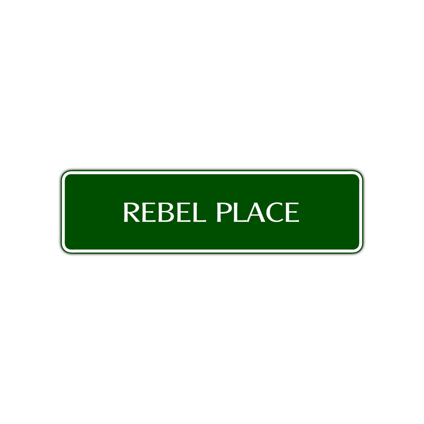 Rebel Place Road Aluminum Metal Novelty Street Plate Sign Wall Gift Decor