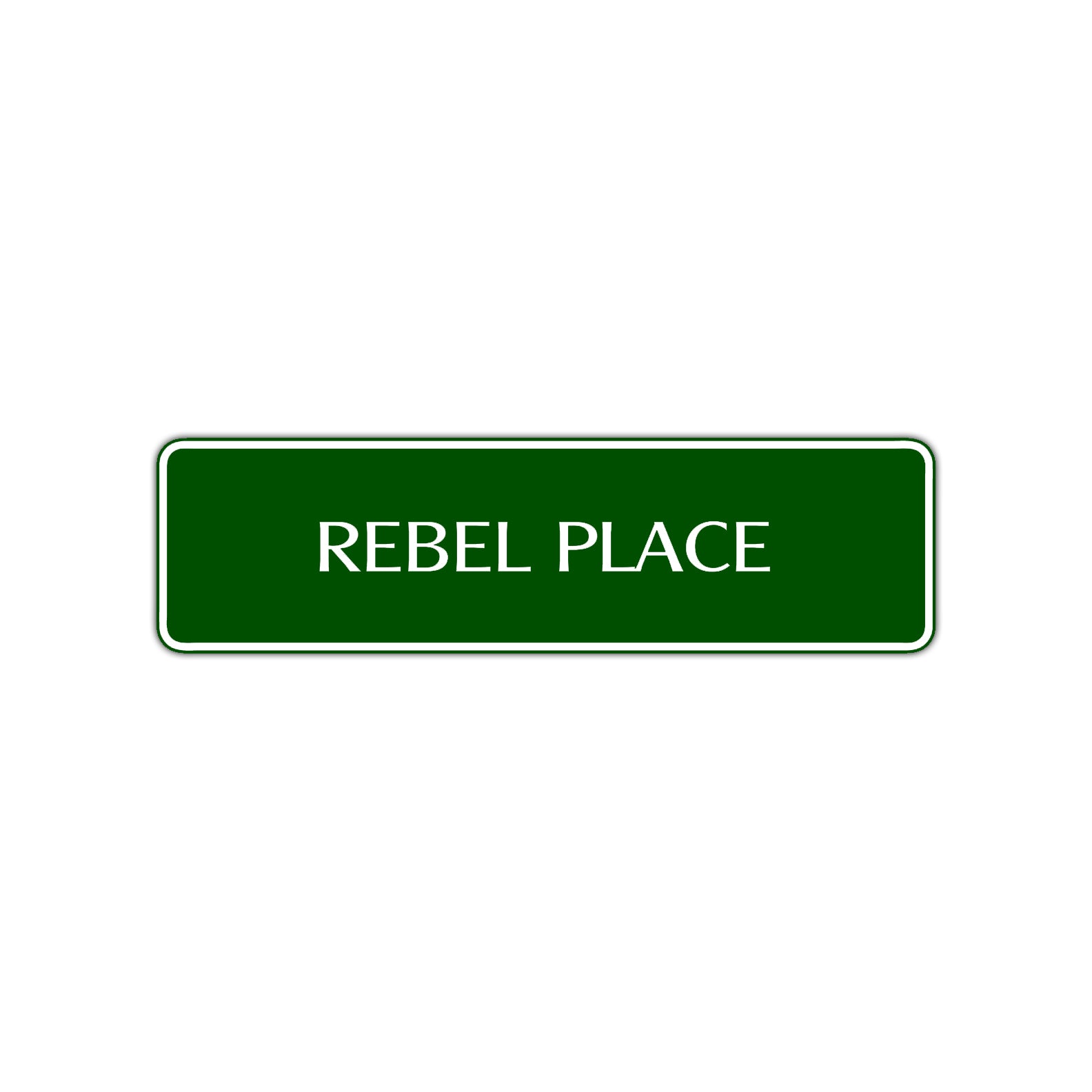 Rebel Place Road Aluminum Metal Novelty Street Plate Sign Wall Gift Decor