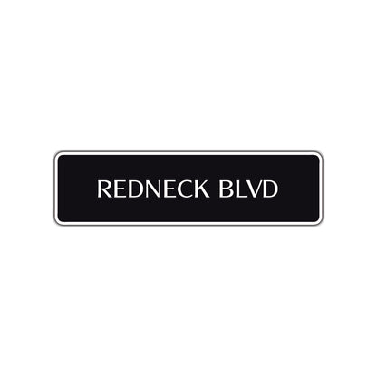 Redneck Boulevard Road Aluminum Metal Novelty Street Plate Sign Wall Gift Decor