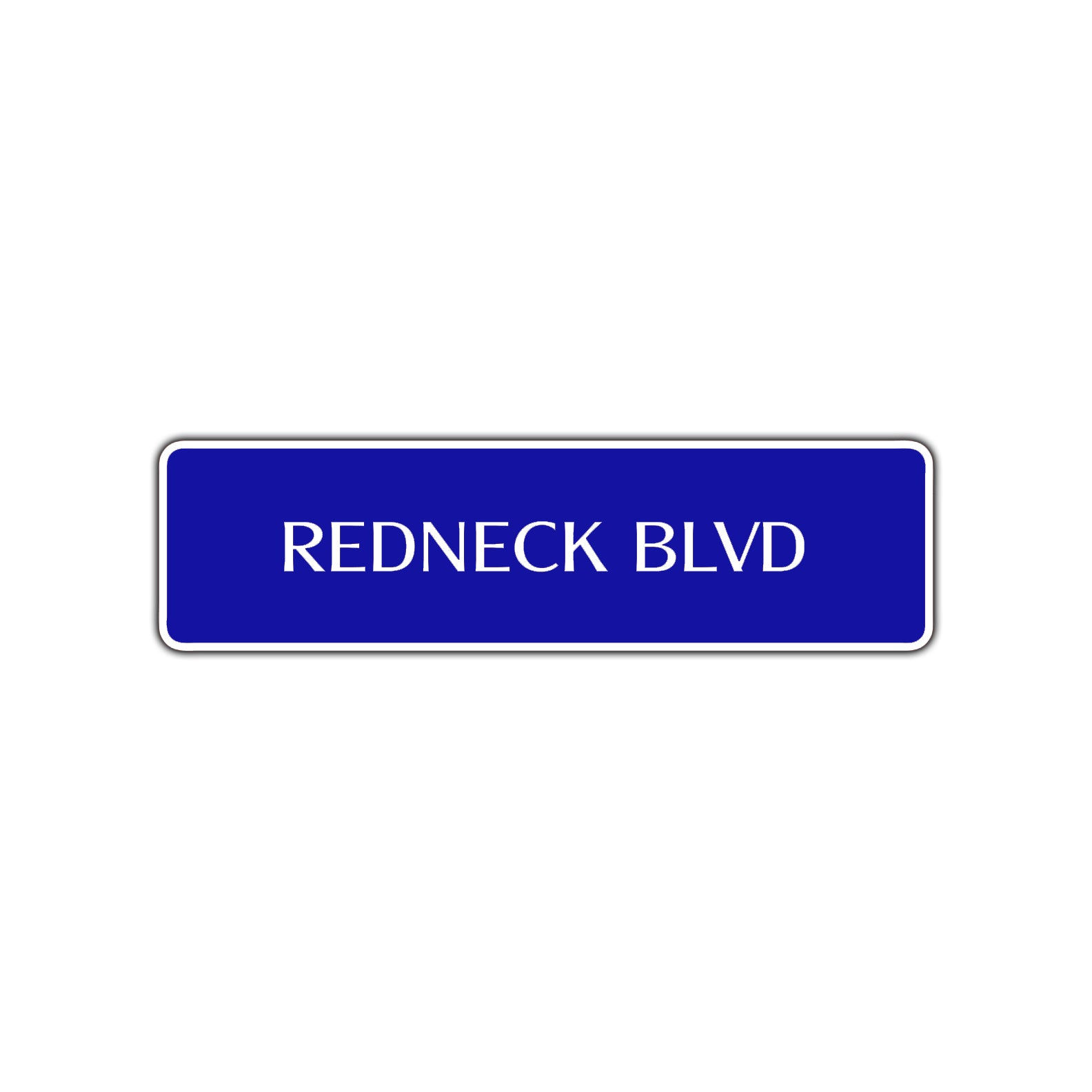 Redneck Boulevard Road Aluminum Metal Novelty Street Plate Sign Wall Gift Decor