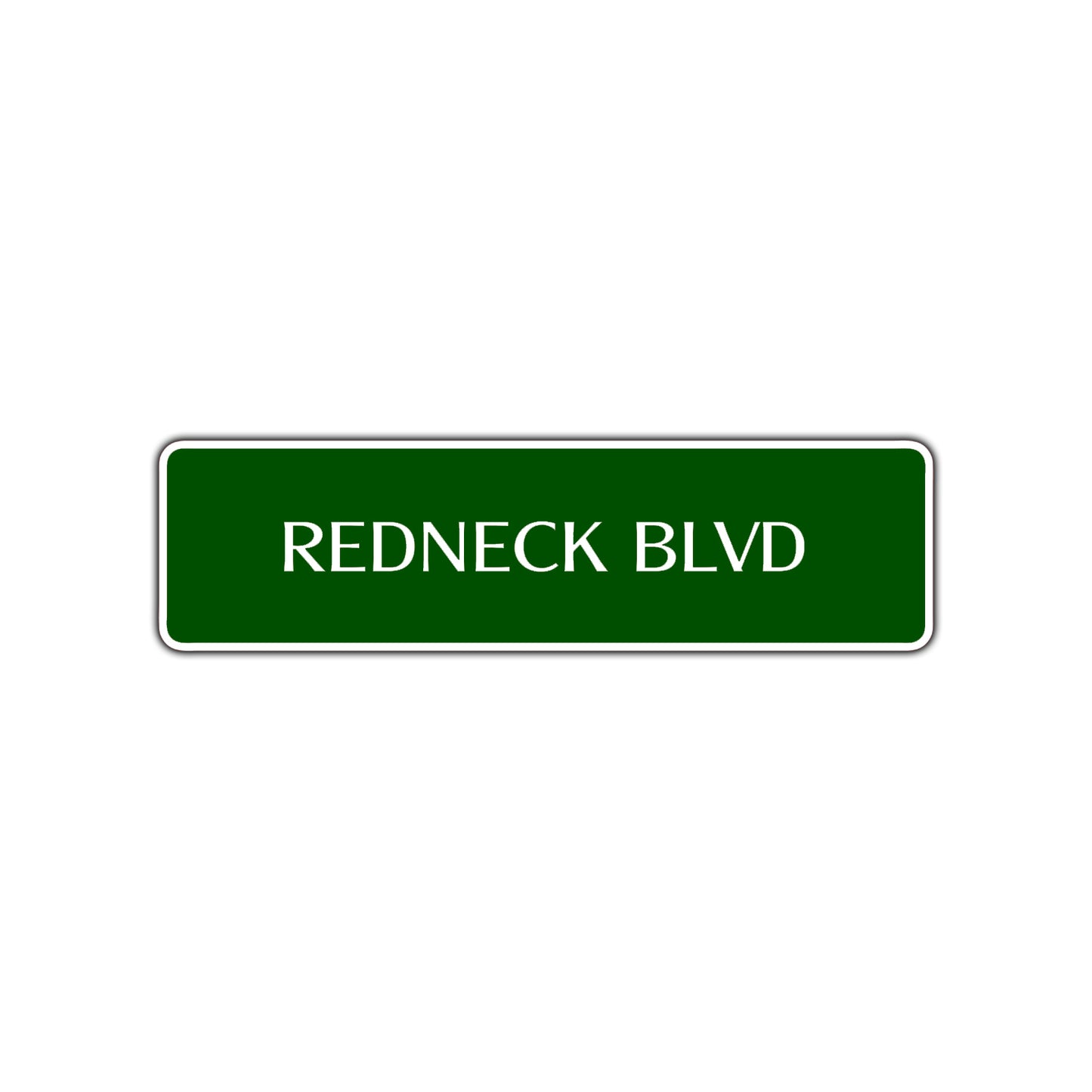 Redneck Boulevard Road Aluminum Metal Novelty Street Plate Sign Wall Gift Decor