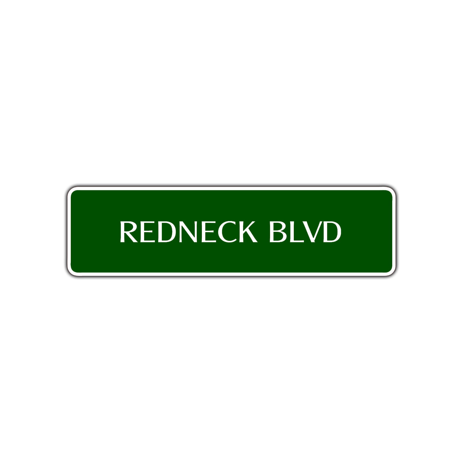 Redneck Boulevard Road Aluminum Metal Novelty Street Plate Sign Wall Gift Decor