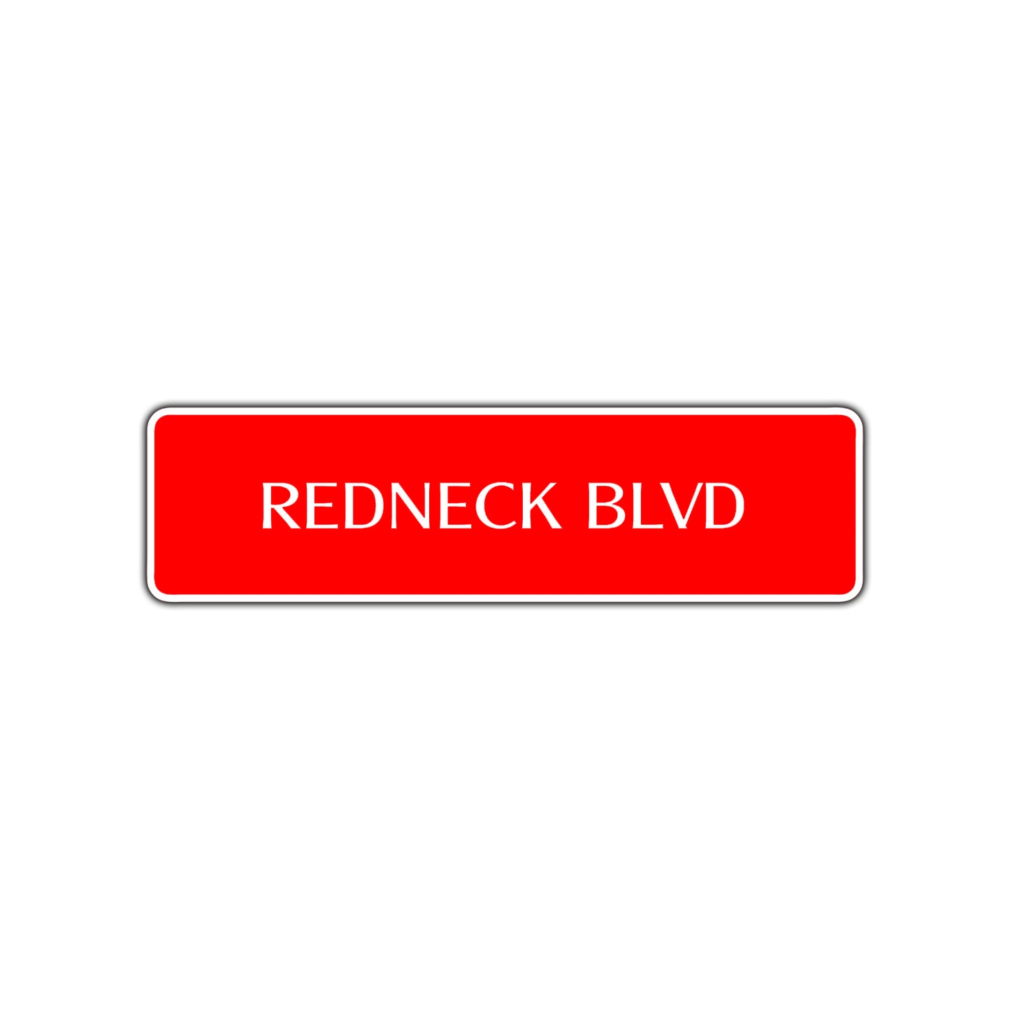 Redneck Boulevard Road Aluminum Metal Novelty Street Plate Sign Wall Gift Decor