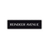 Reindeer Avenue Road Aluminum Metal Novelty Street Plate Sign Wall Gift Decor
