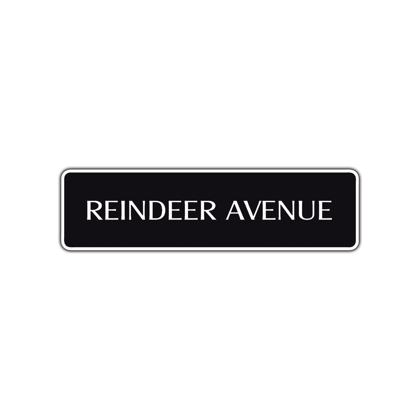 Reindeer Avenue Road Aluminum Metal Novelty Street Plate Sign Wall Gift Decor