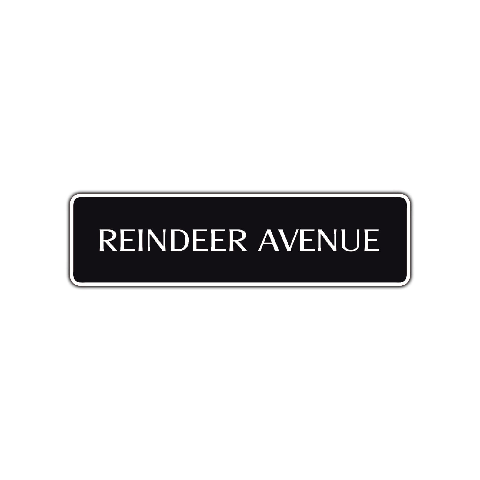 Reindeer Avenue Road Aluminum Metal Novelty Street Plate Sign Wall Gift Decor