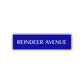 Reindeer Avenue Road Aluminum Metal Novelty Street Plate Sign Wall Gift Decor