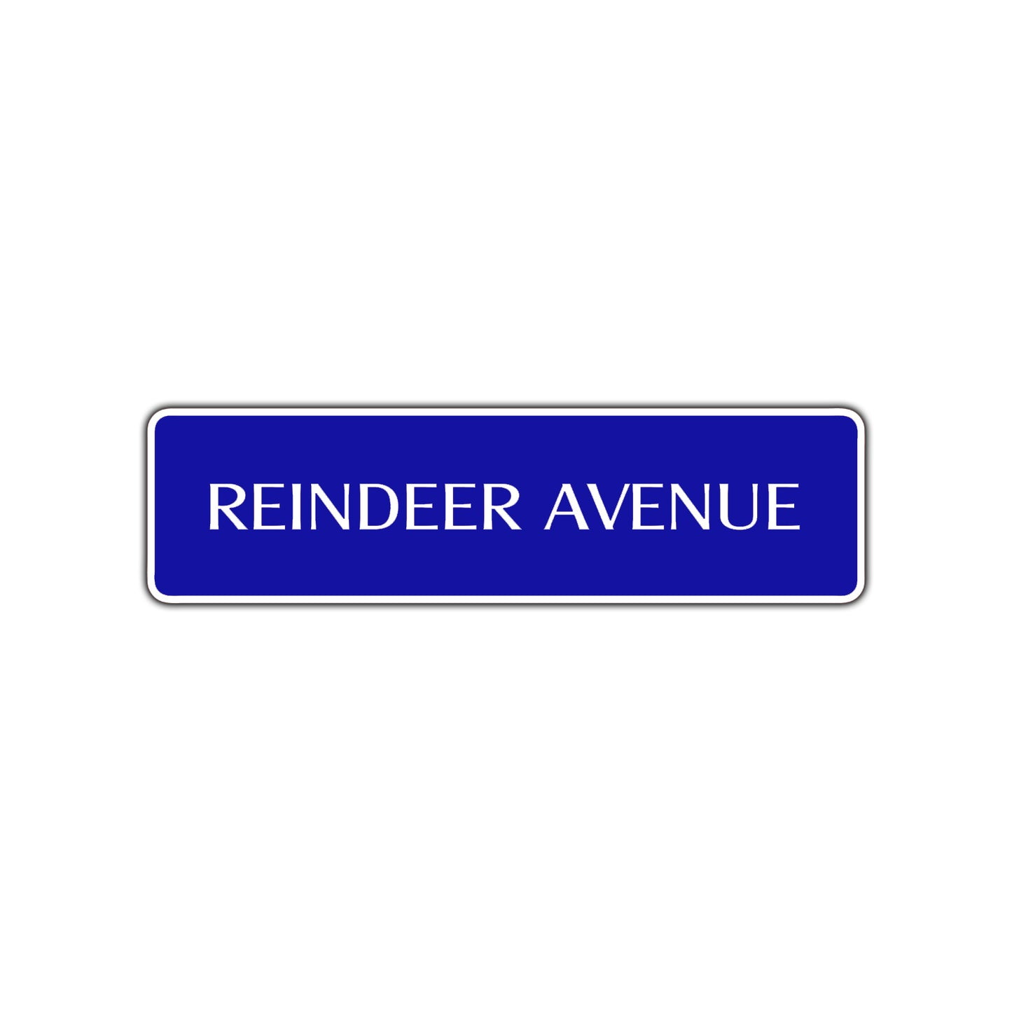 Reindeer Avenue Road Aluminum Metal Novelty Street Plate Sign Wall Gift Decor