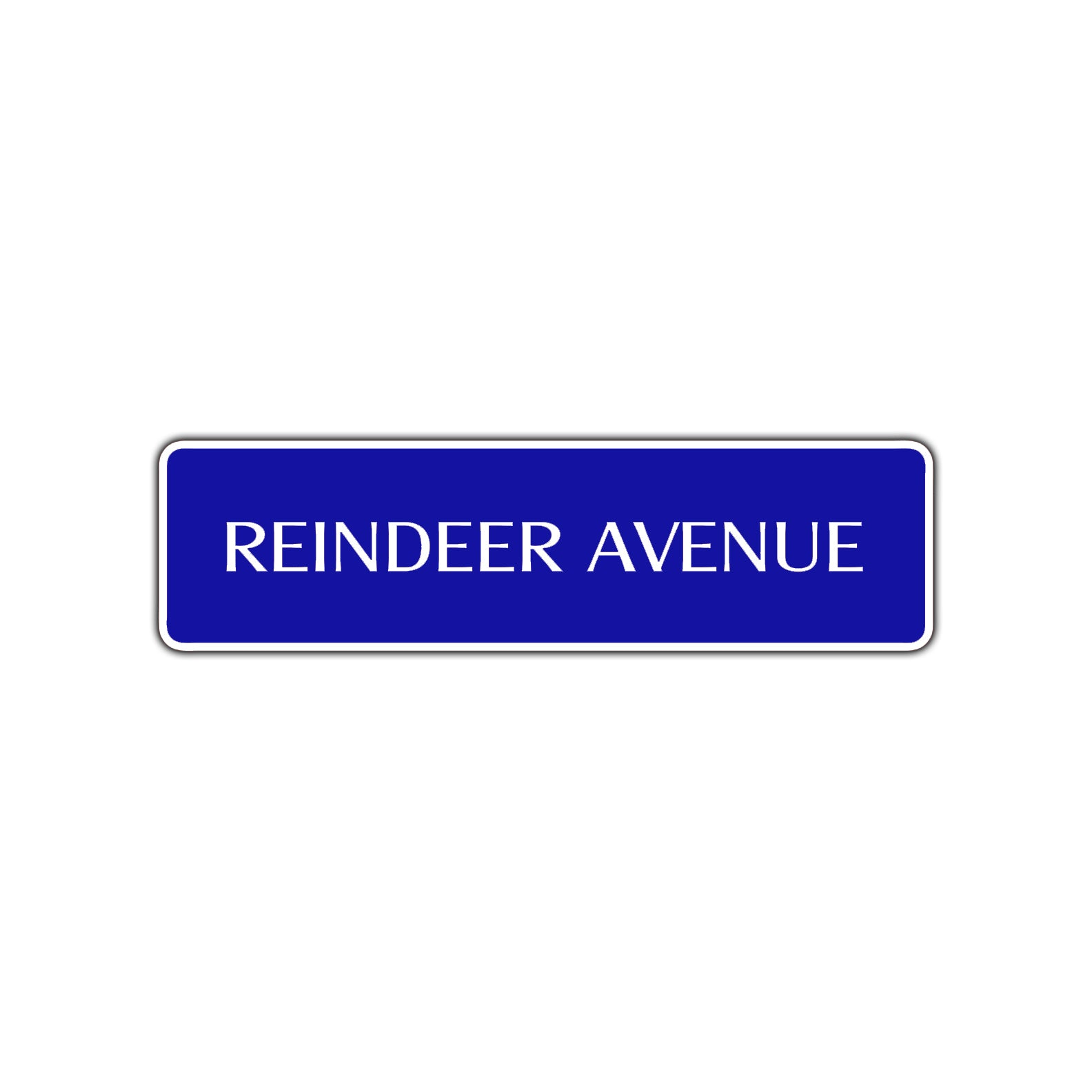 Reindeer Avenue Road Aluminum Metal Novelty Street Plate Sign Wall Gift Decor