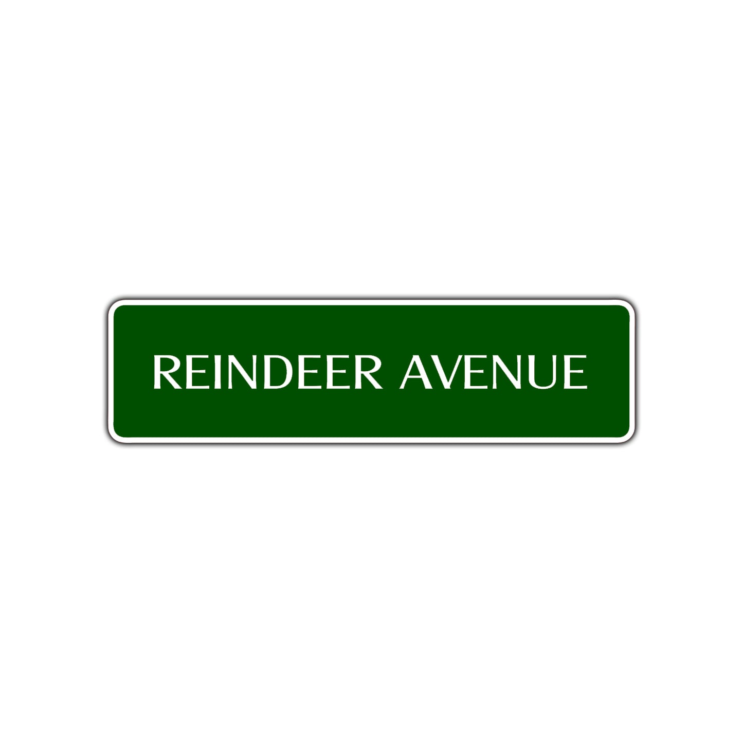 Reindeer Avenue Road Aluminum Metal Novelty Street Plate Sign Wall Gift Decor