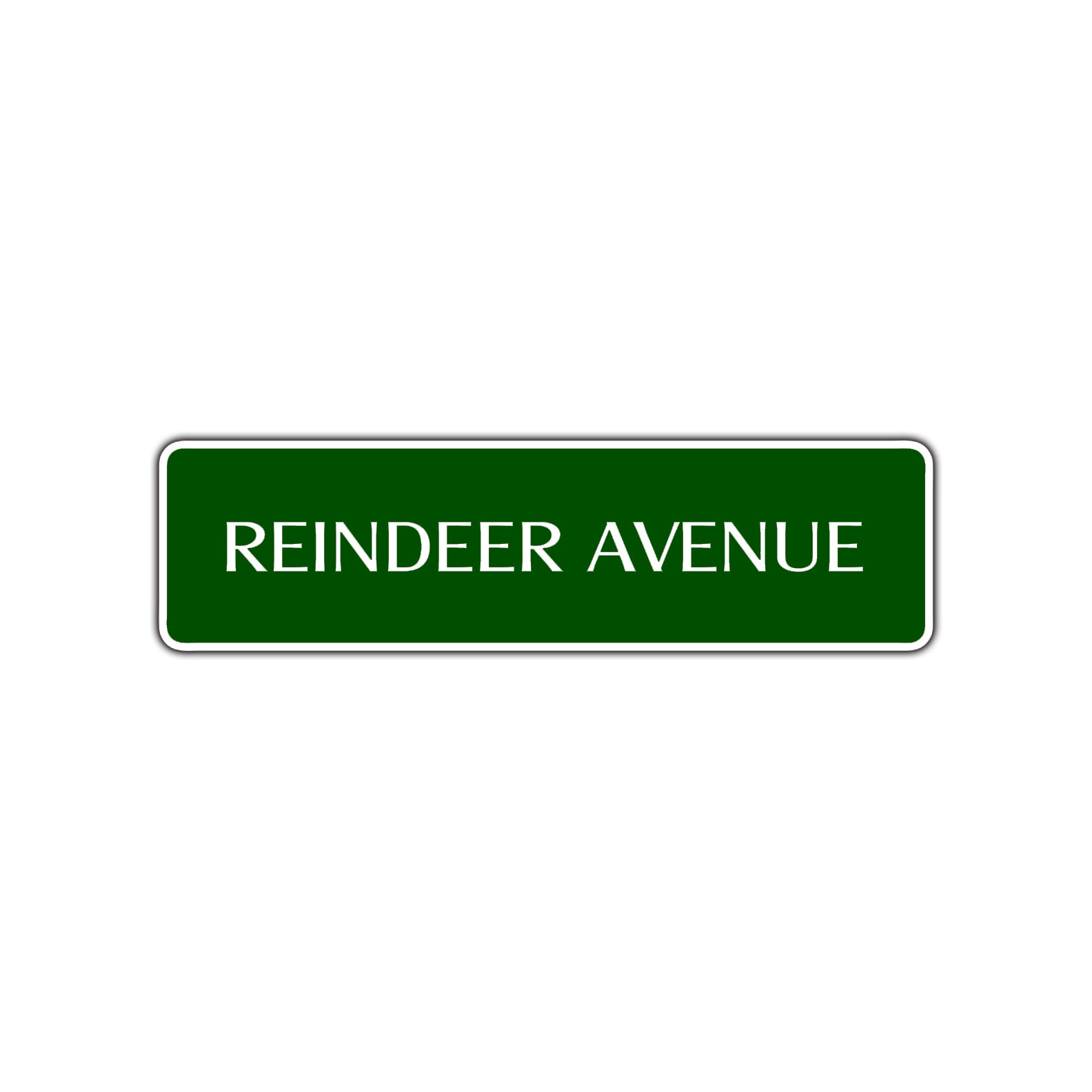 Reindeer Avenue Road Aluminum Metal Novelty Street Plate Sign Wall Gift Decor