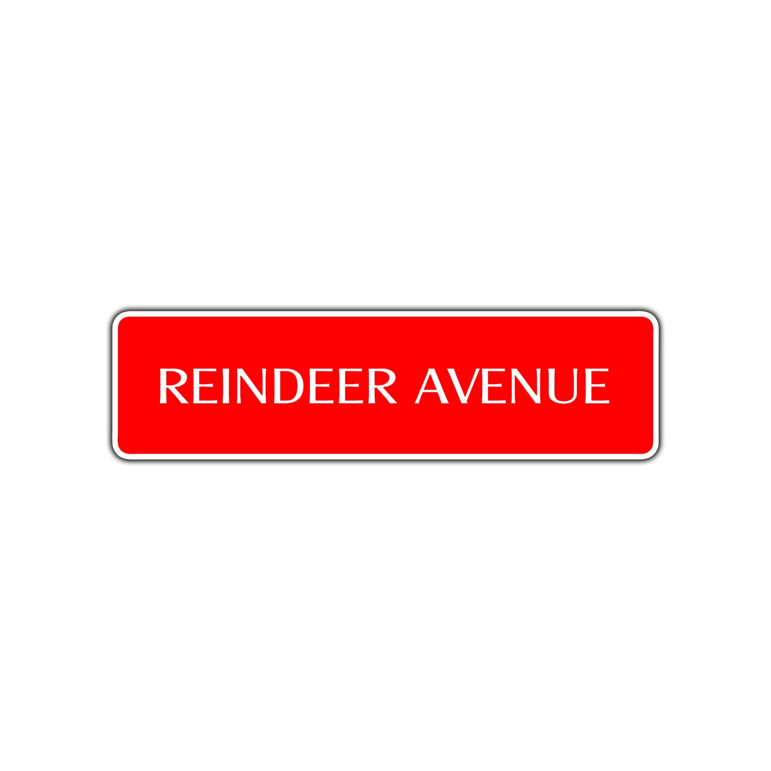 Reindeer Avenue Road Aluminum Metal Novelty Street Plate Sign Wall Gift Decor
