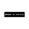 Reindeer Crossing Christmas Holiday Road Aluminum Metal Novelty Street Plate Sign Wall Gift Decor