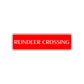 Reindeer Crossing Christmas Holiday Road Aluminum Metal Novelty Street Plate Sign Wall Gift Decor