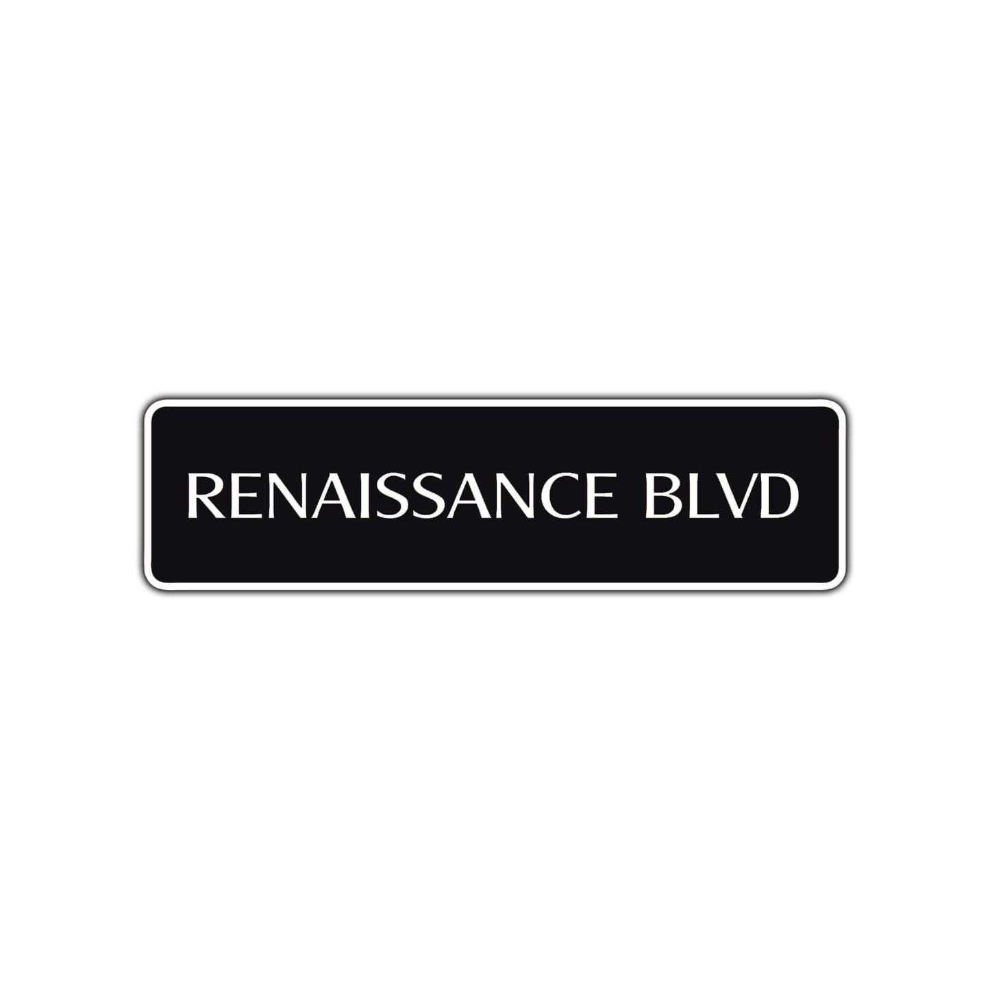 Renaissance Blvd Road Aluminum Metal Novelty Street Plate Sign Wall Gift Decor