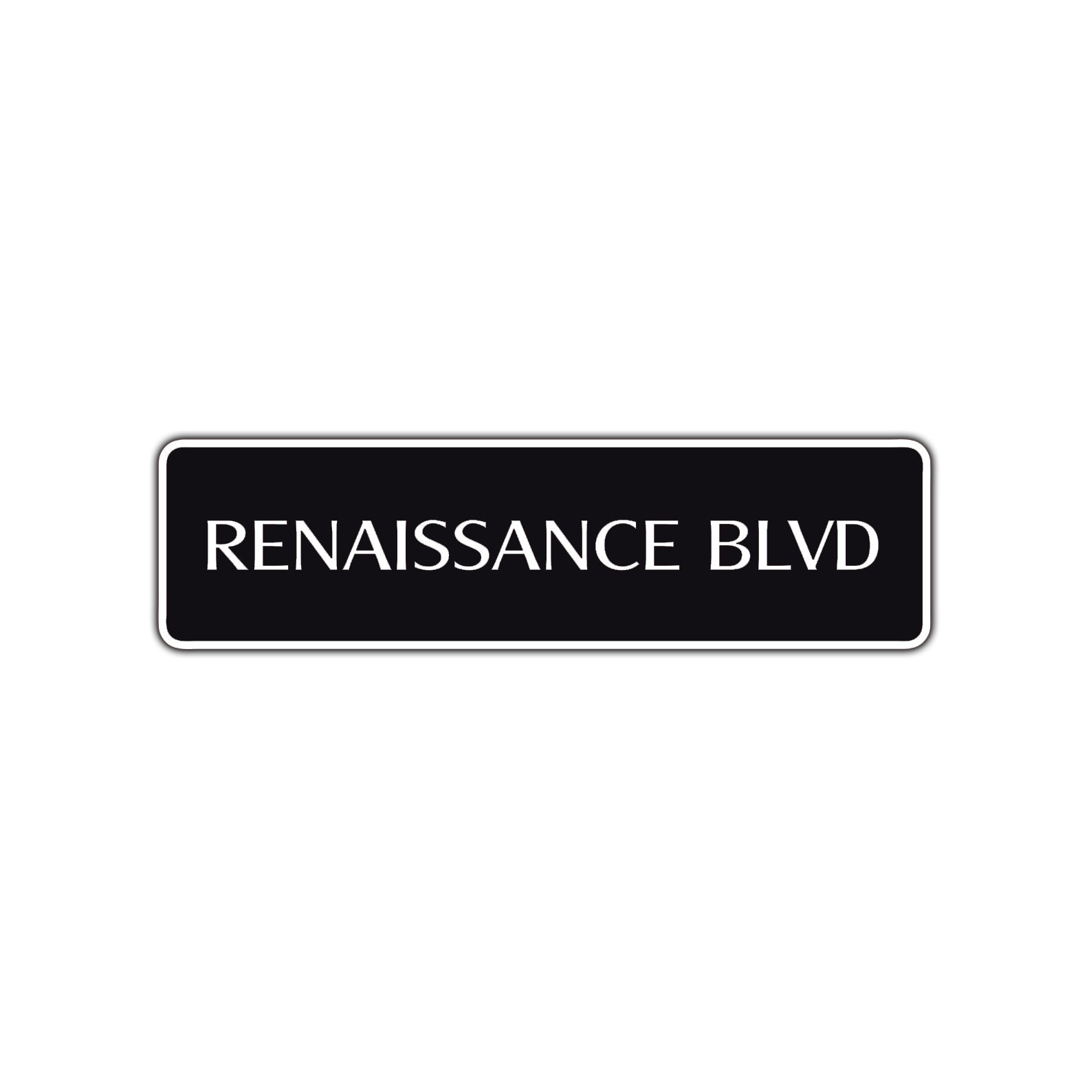 Renaissance Blvd Road Aluminum Metal Novelty Street Plate Sign Wall Gift Decor
