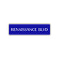Renaissance Blvd Road Aluminum Metal Novelty Street Plate Sign Wall Gift Decor