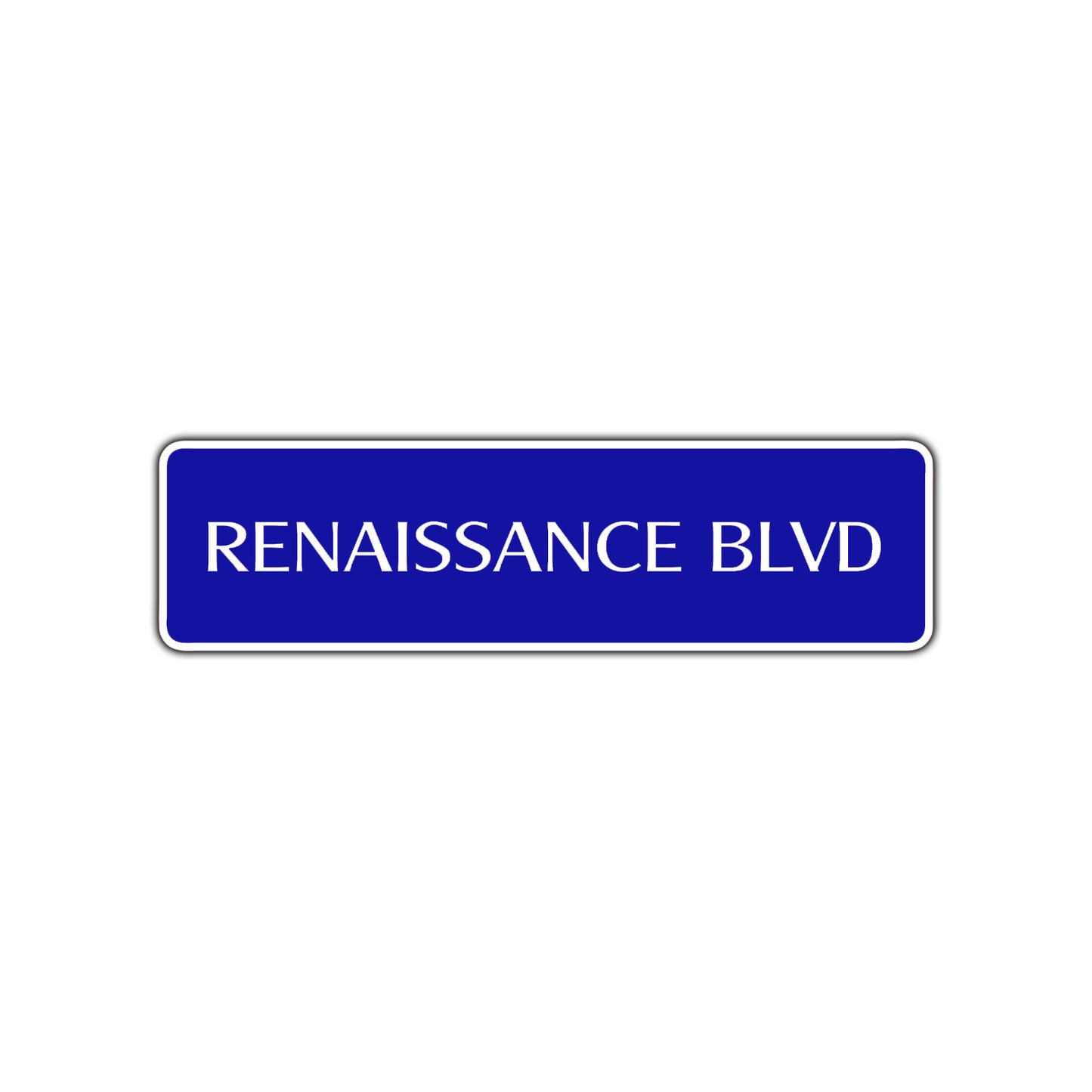 Renaissance Blvd Road Aluminum Metal Novelty Street Plate Sign Wall Gift Decor