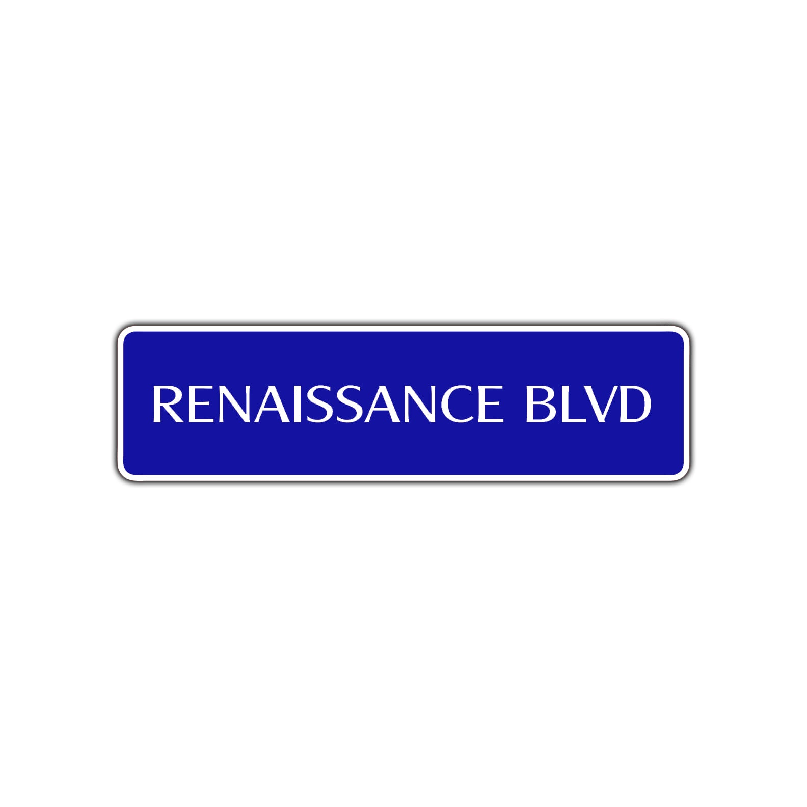 Renaissance Blvd Road Aluminum Metal Novelty Street Plate Sign Wall Gift Decor