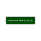 Renaissance Blvd Road Aluminum Metal Novelty Street Plate Sign Wall Gift Decor