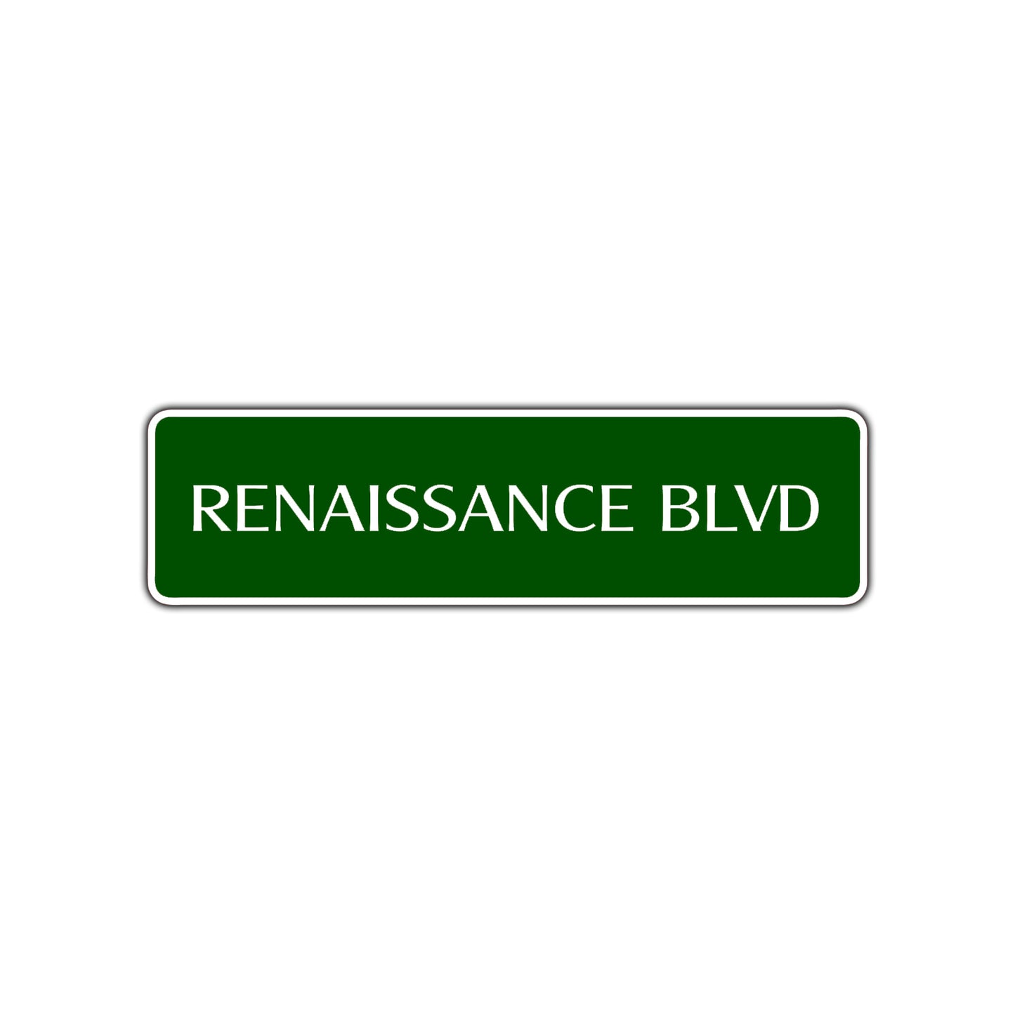 Renaissance Blvd Road Aluminum Metal Novelty Street Plate Sign Wall Gift Decor