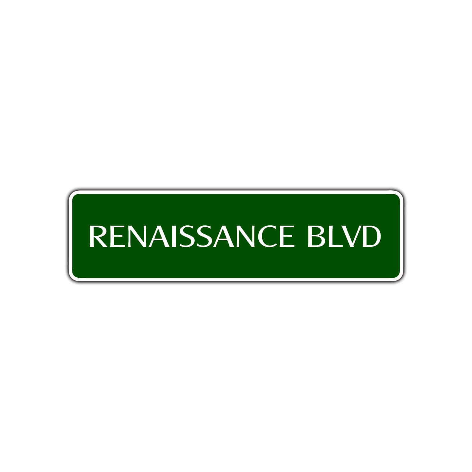 Renaissance Blvd Road Aluminum Metal Novelty Street Plate Sign Wall Gift Decor