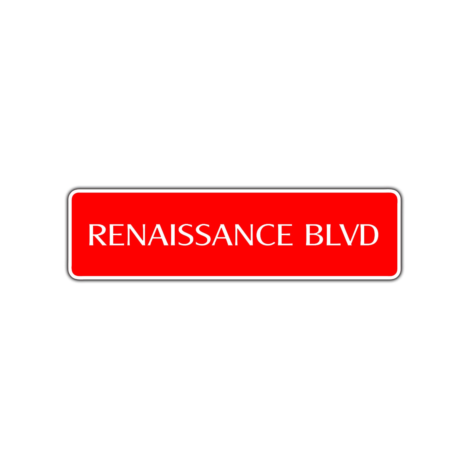 Renaissance Blvd Road Aluminum Metal Novelty Street Plate Sign Wall Gift Decor