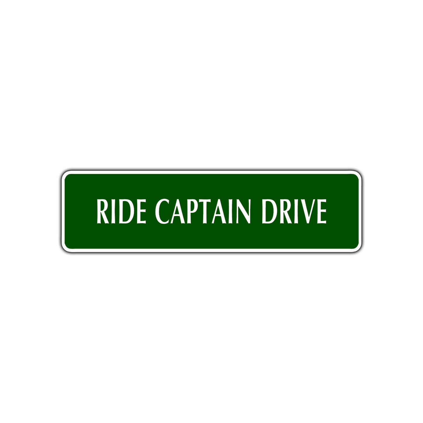Ride Captain Drive Road Aluminum Metal Novelty Street Plate Sign Wall Gift Decor