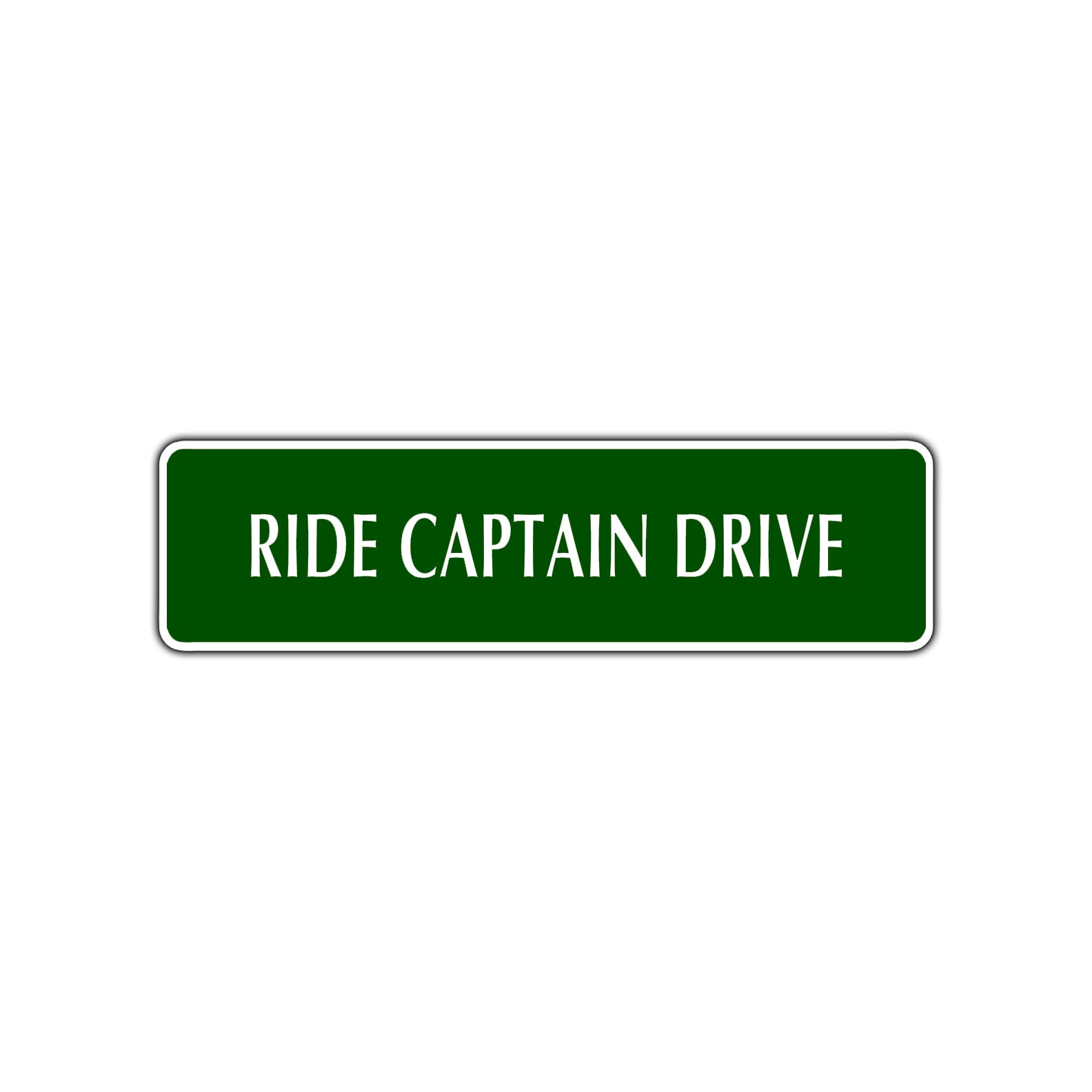 Ride Captain Drive Road Aluminum Metal Novelty Street Plate Sign Wall Gift Decor