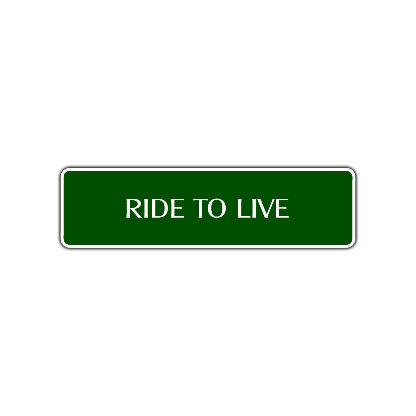 Ride To Live Harley Road Aluminum Metal Novelty Street Plate Sign Wall Gift Decor