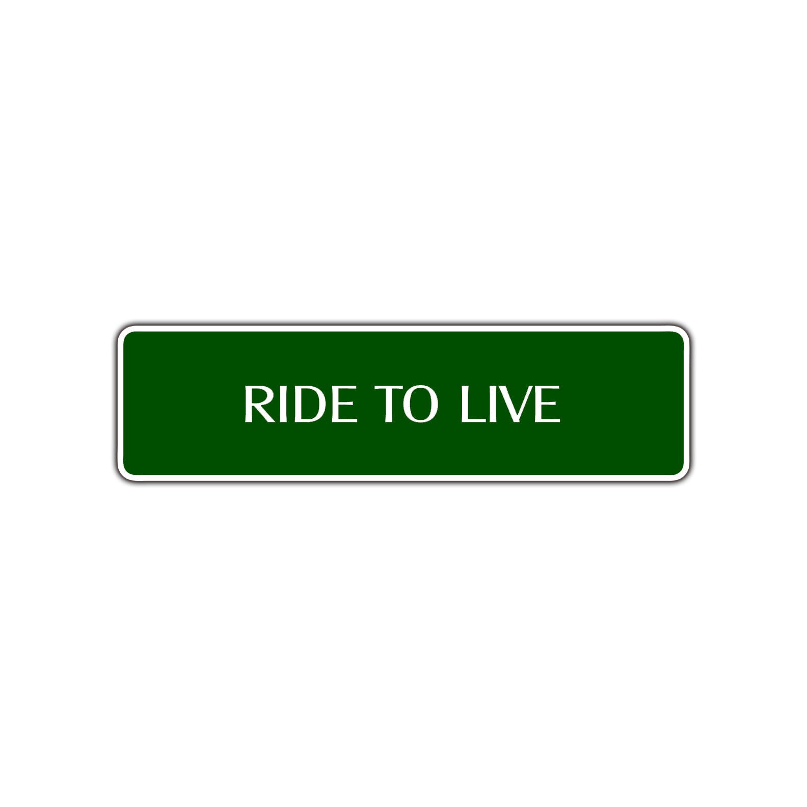Ride To Live Harley Road Aluminum Metal Novelty Street Plate Sign Wall Gift Decor
