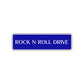 Rock N Roll Drive Road Aluminum Metal Novelty Street Plate Sign Wall Gift Decor